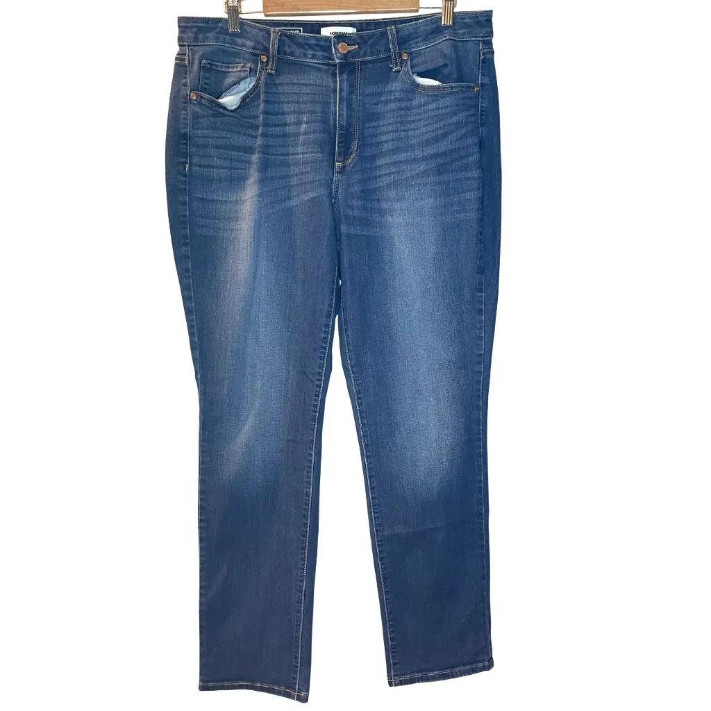 Sonoma Curvy Straight Fit Jeans Women's Plus‎ Size 16 Denim Cotton Medium Wash - Image 2
