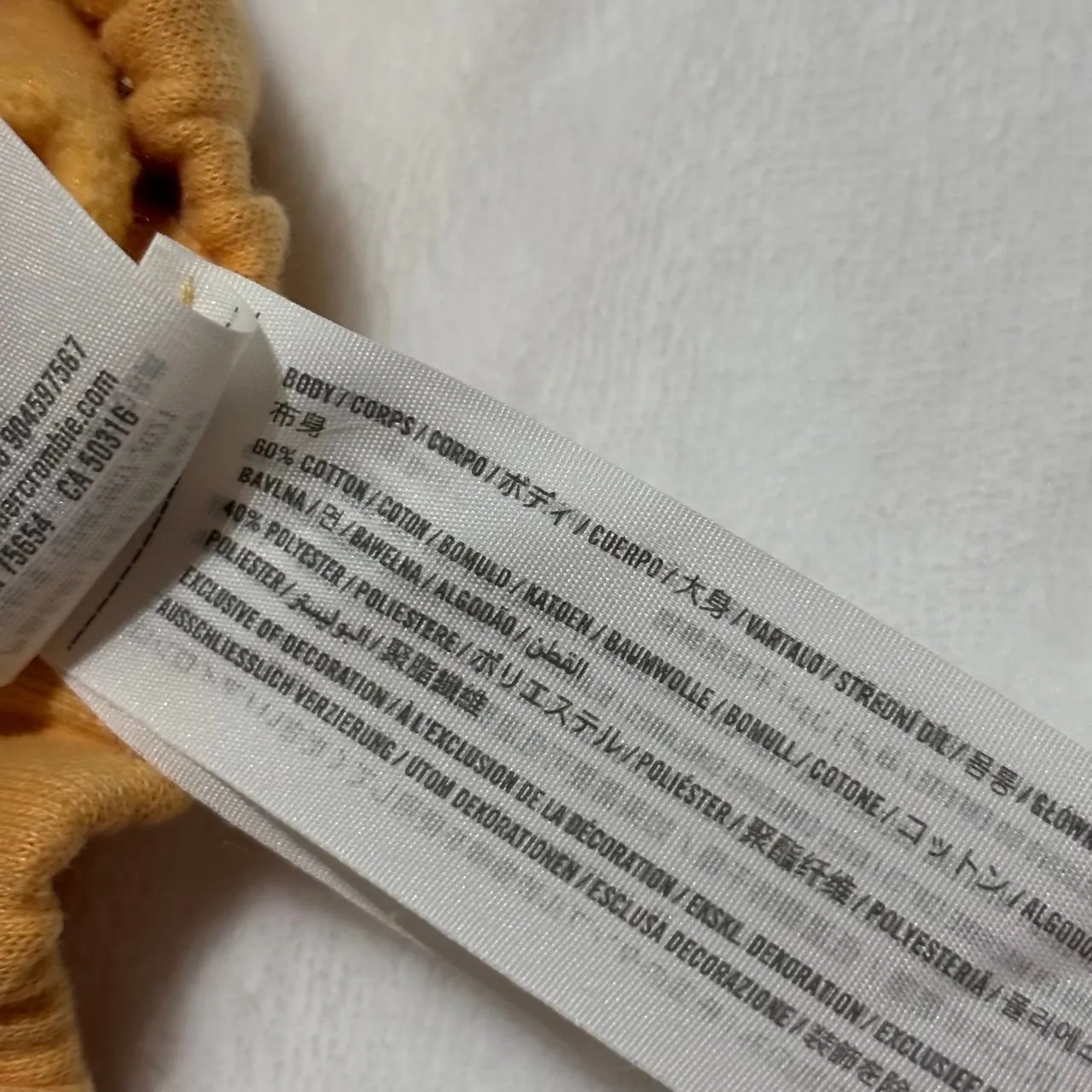 Hollister California Crew Neck Cropped Sweatshirt Pullover Orange Women's XL - Image 5