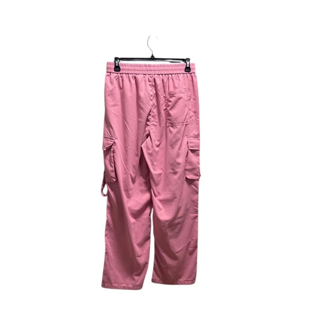 Wide Leg Cargo Pants Pink Size XL - Image 10
