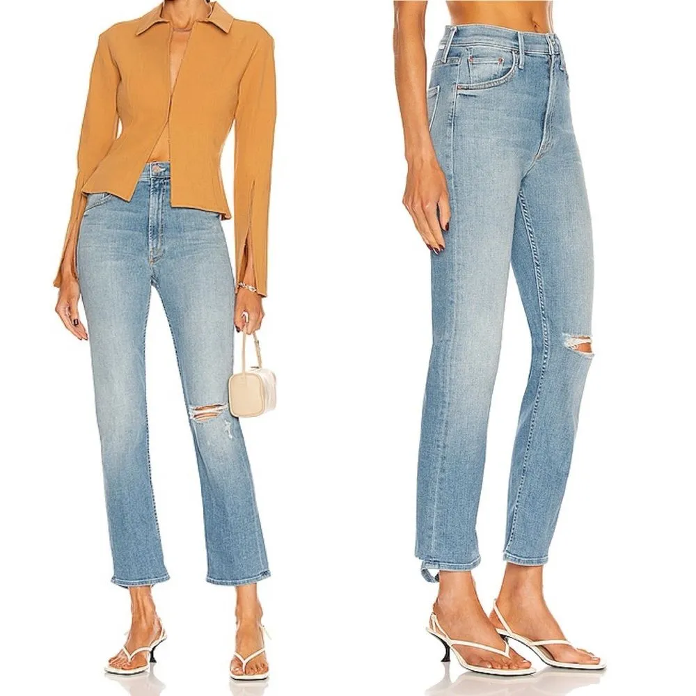 MOTHER Denim High Waisted Rider Ankle Jeans Size 27 | 4 Kiss And Make Up Again Blue - Image 2