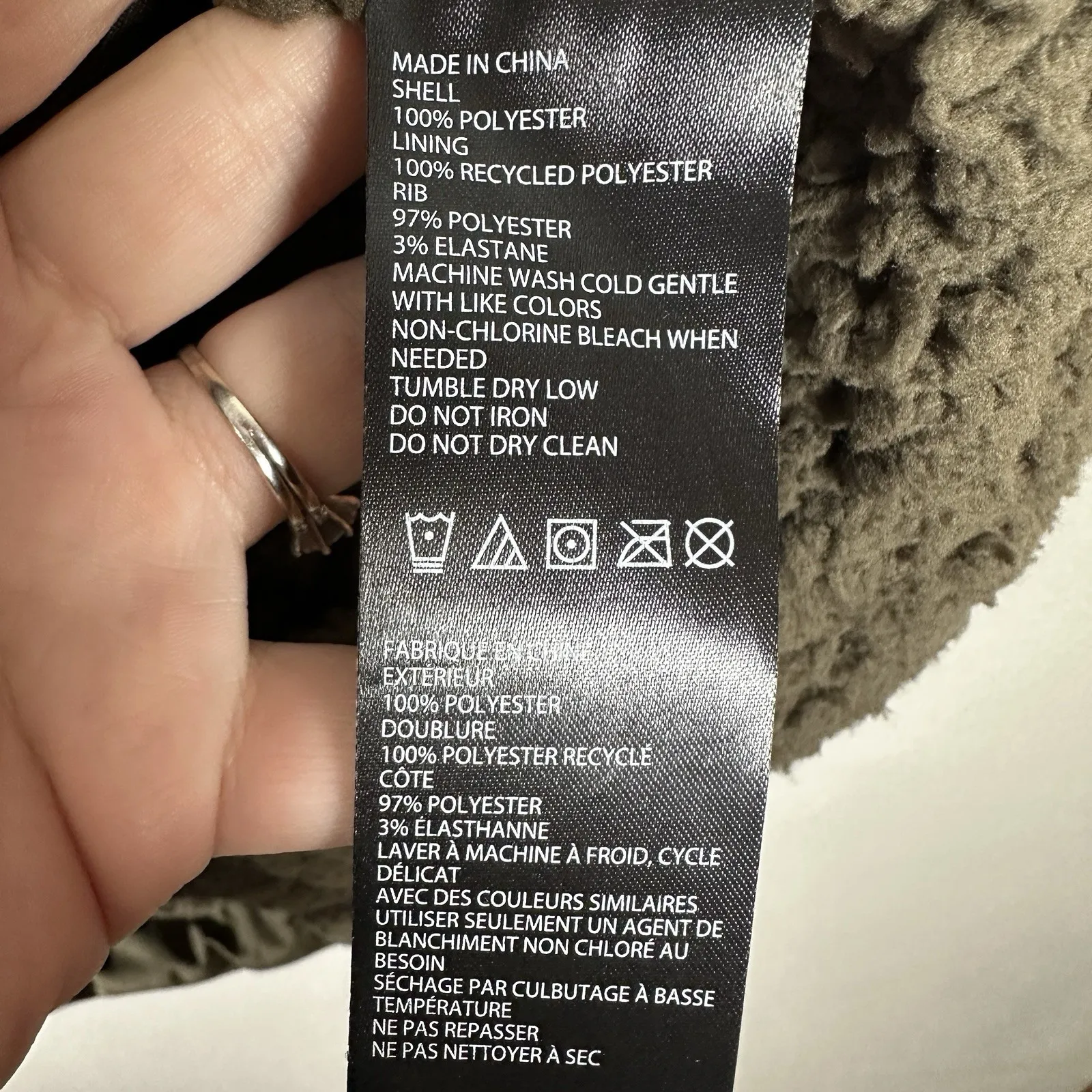 NEW Prana Esla Tunic Turtleneck Quilted Fleece Lined Slate Green Womens Small - Image 8