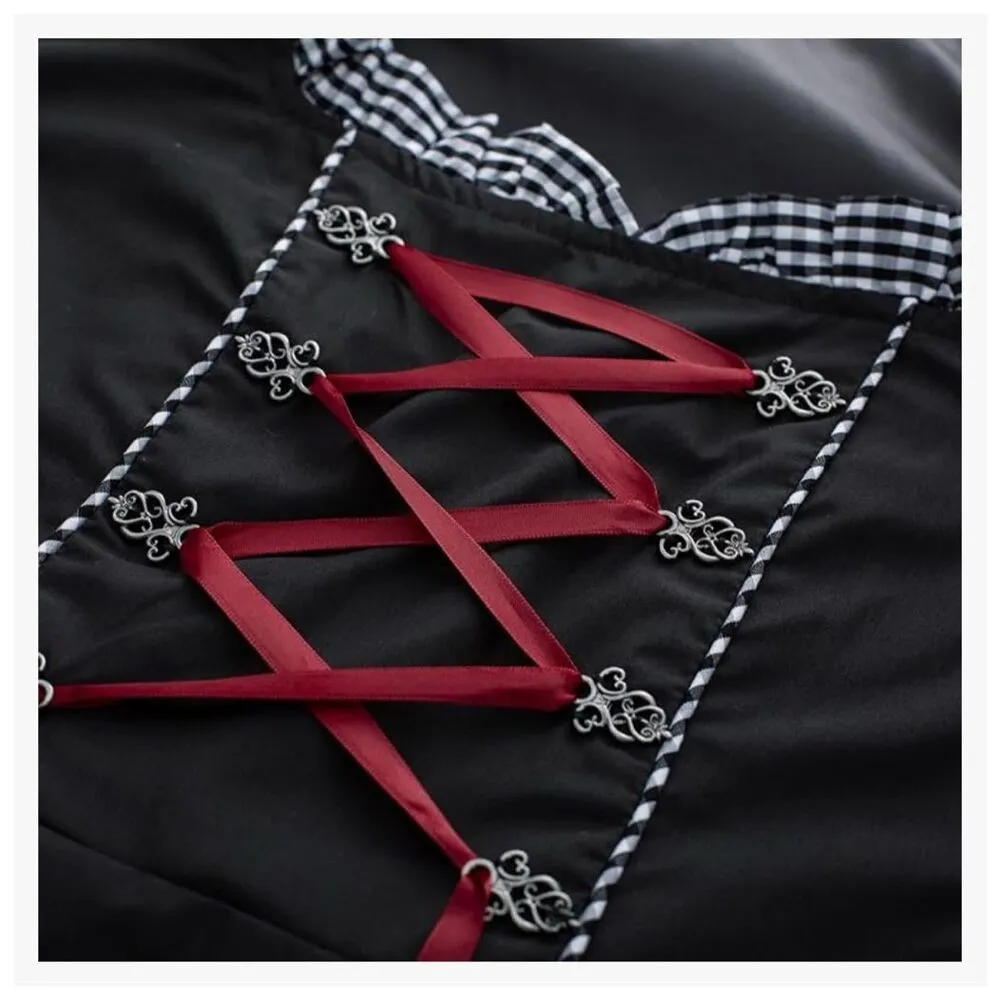 NEW German Oktoberfest Bavarian Dress L NO APRON Black Size L - Image 4