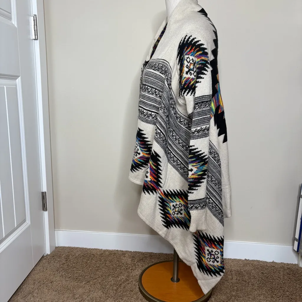 Anthropologie Northern Angel Open Cardigan Sweater Womens Size M Southwestern Black Size M - Image 2