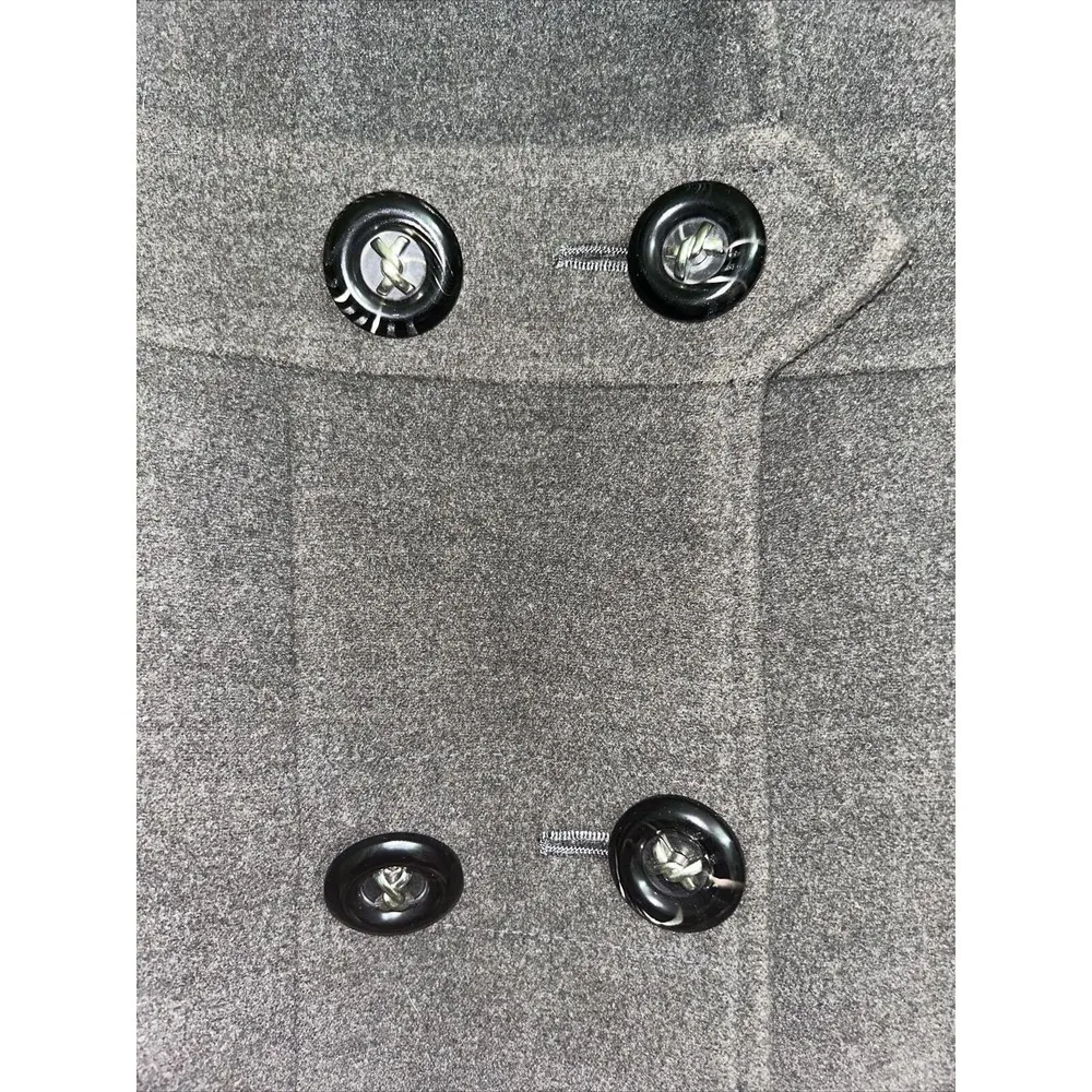 Pink Envelope Macys  Pea Coat Purple Jacket Double Breast Small Grey - Image 2