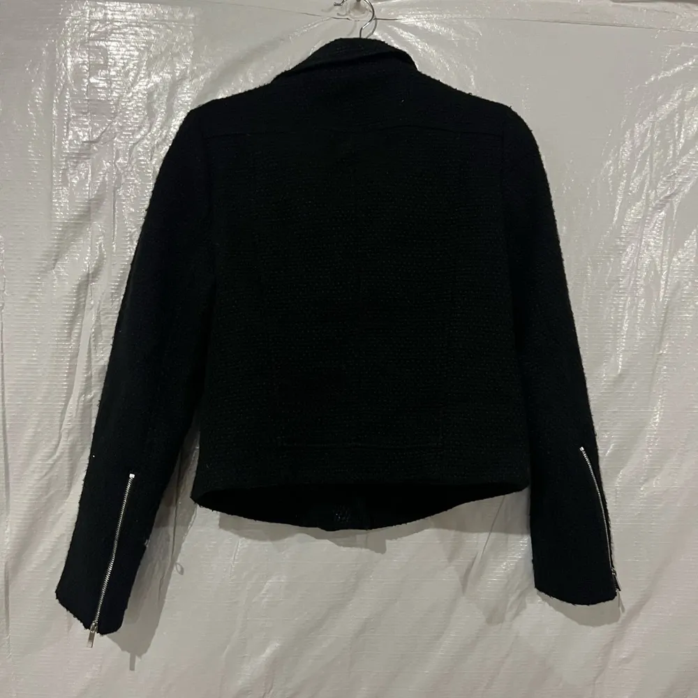 State Black Tweed Zipper Jacket Size Medium - Image 5