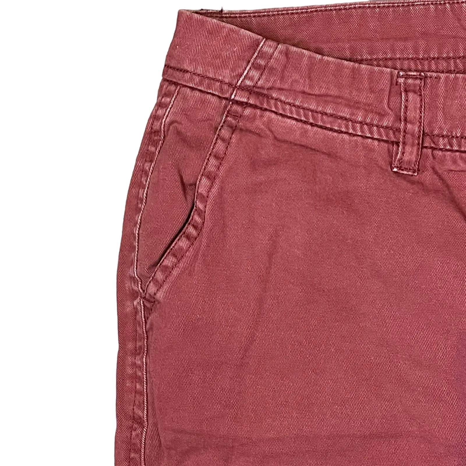 Woolrich Red Sunday Chino Crop Pants Women Size‎ 4 Cotton Mid-Rise Flat Front - Image 5