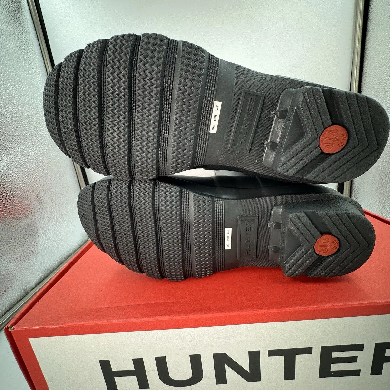 New Hunter Women's Black (BLK) Original Short Back Adjustable Rain Boots Sz 7 - Image 10