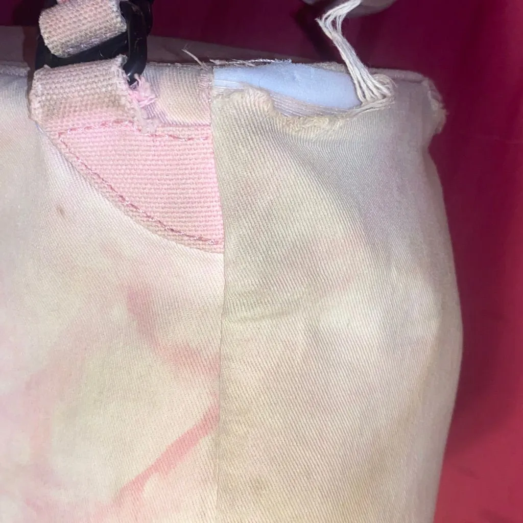 Valfre Loungefly Baby Pink Tye Die Devil Canvas Backpack With Checkered Inner - Image 6