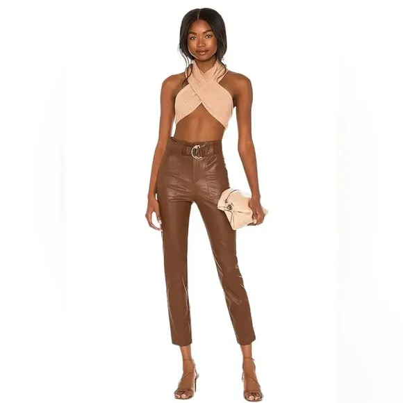 SUPERDOWN Chance Buckle Pant in Chocolate Brown size Small‎ - Image 2