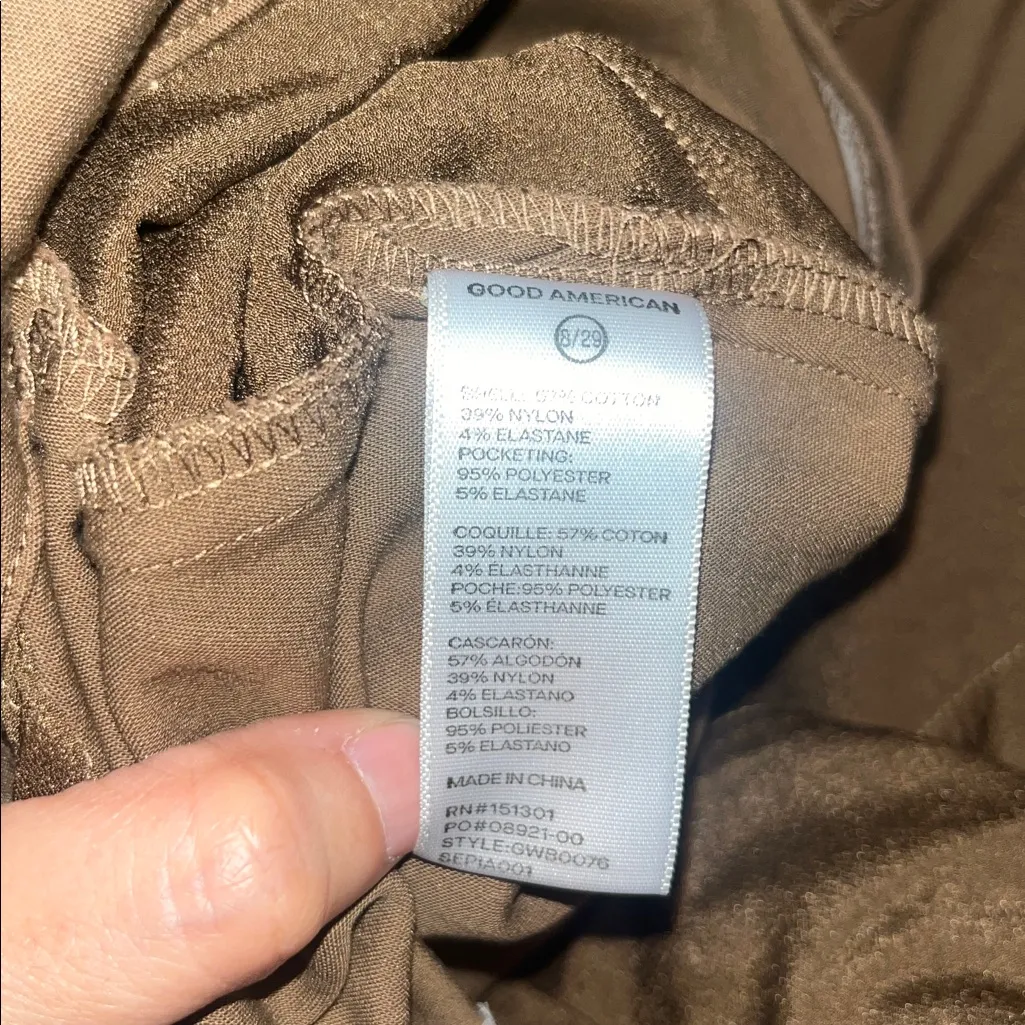 Good American Wide Leg Woven Trouser High Rise‎ Pants Sepia Brown 8 / 29 - Image 10