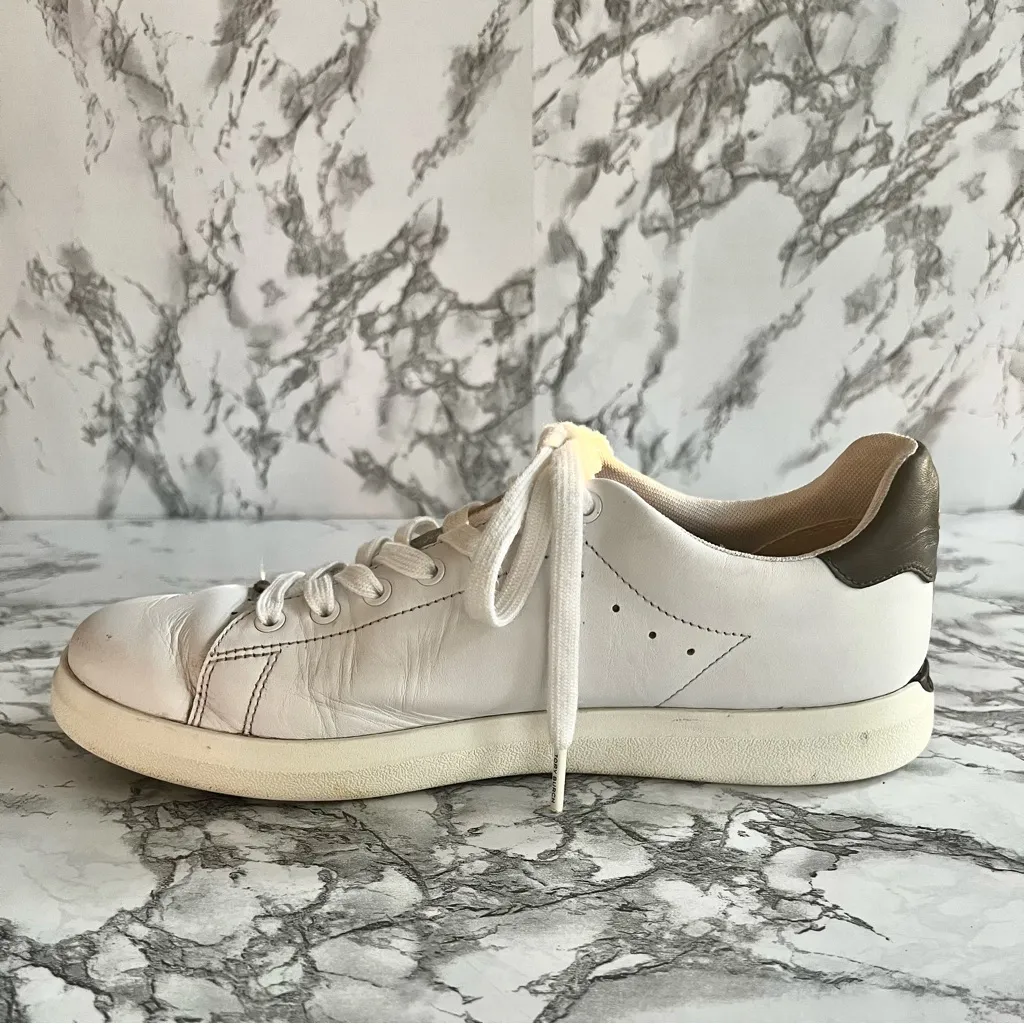 Tory Burch Howell Court Women’s Leather Sneakers White Black 9.5 - Image 6