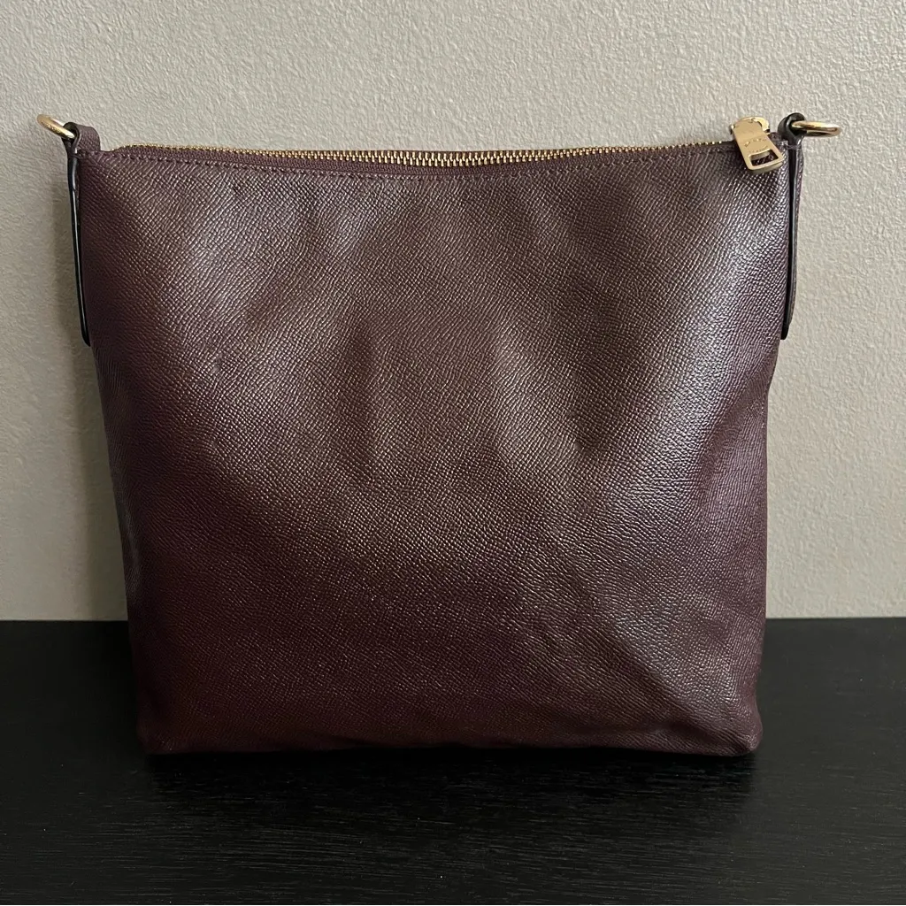 Coach Kitt Messenger Crossbody 26 Burgundy Brown Leather Crossbody Bag - Image 11