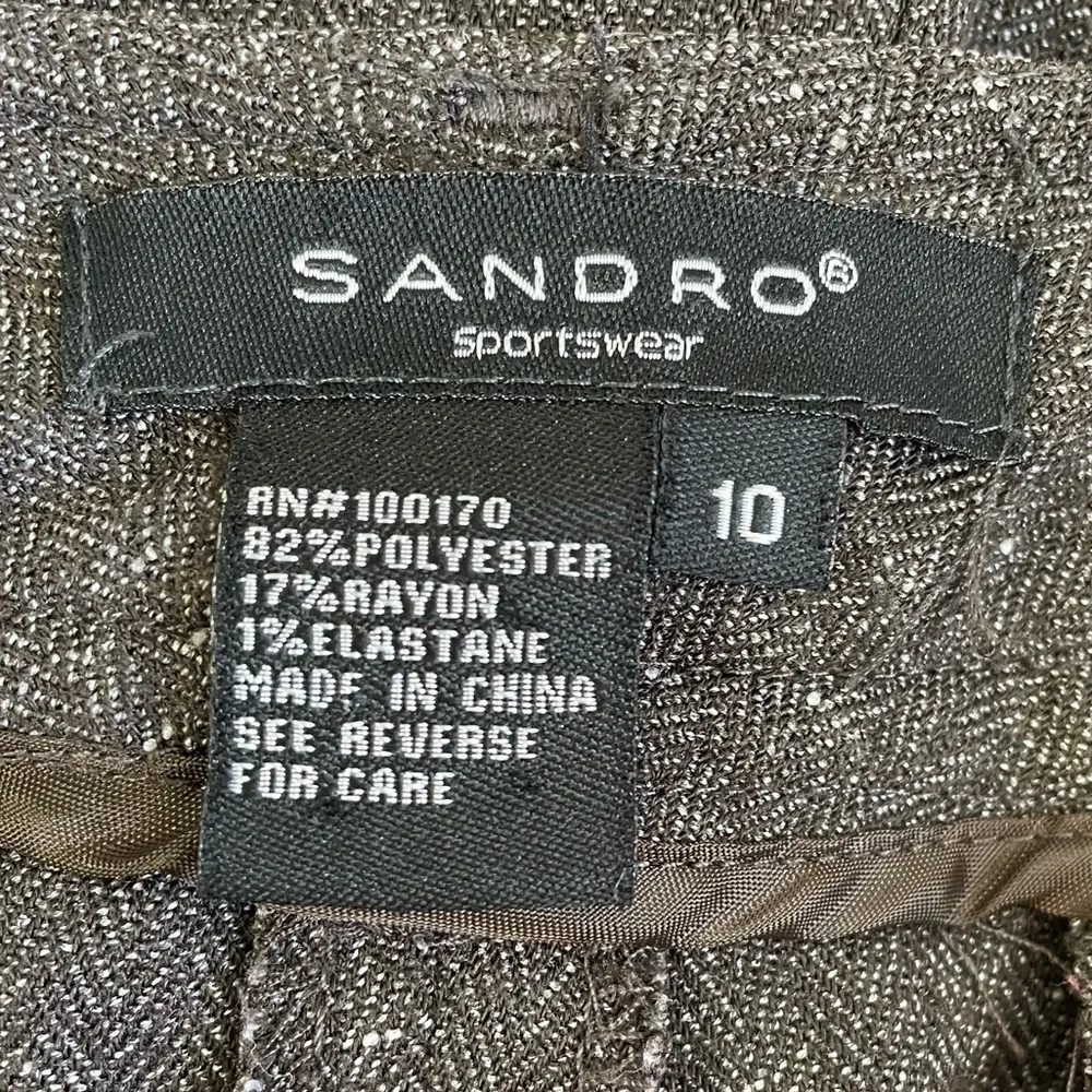 Sandro Sportswear Brown Tweed Trousers - Image 4