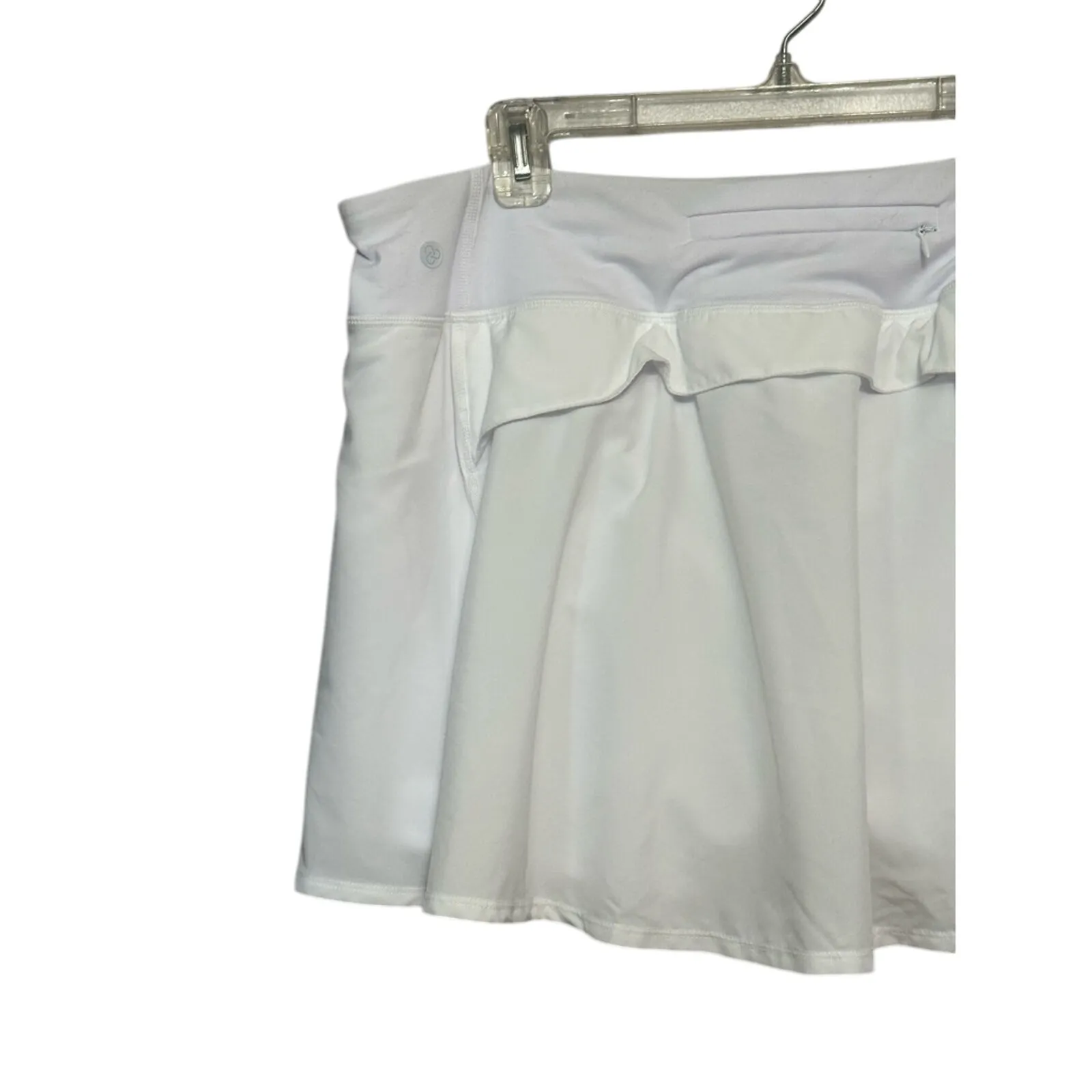 Zella Athletic Tennis Skirt Pull On Waistband Short Length Crisp White XXL NWOT - Image 5