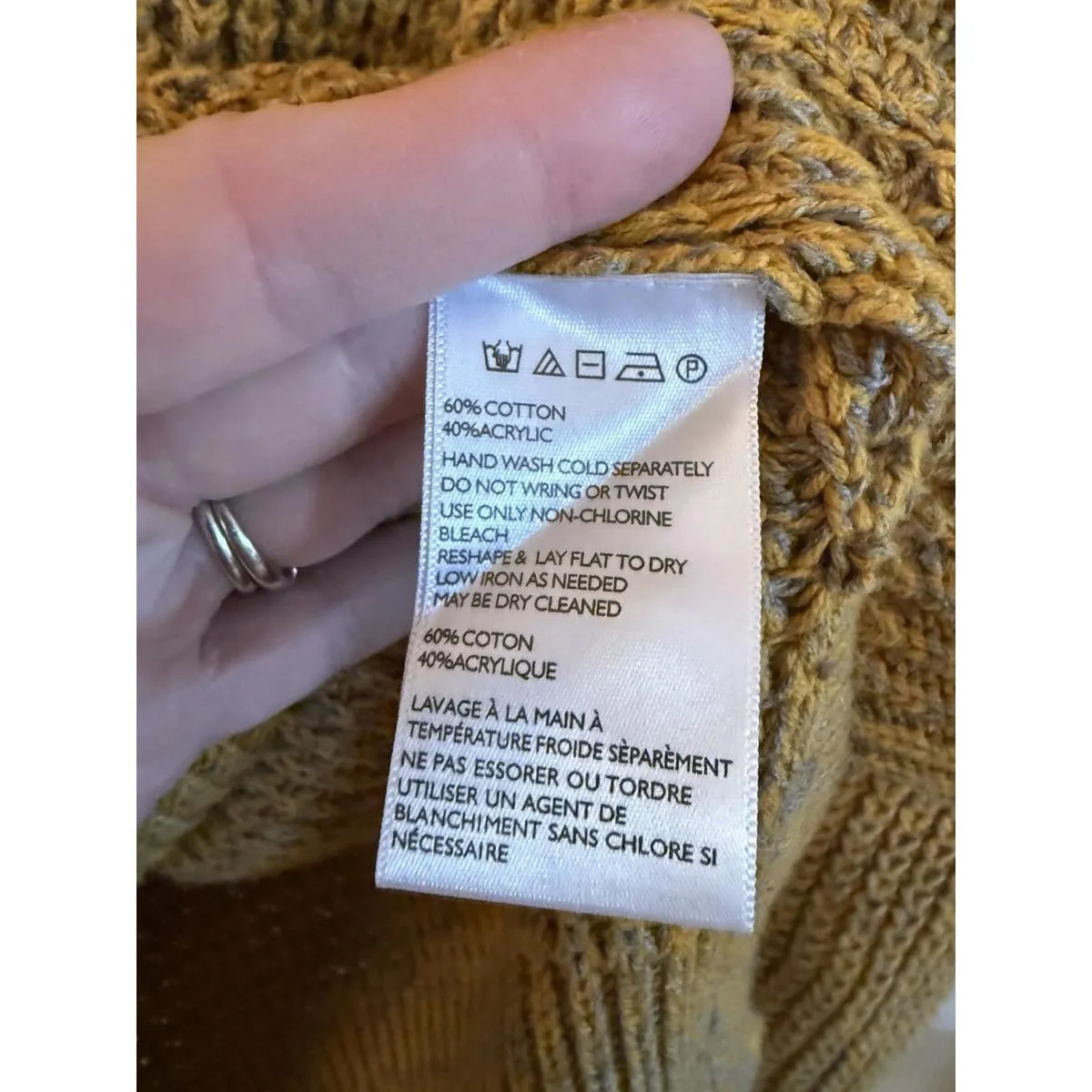 Urban Outfitters BDG Yellow Marled Waffle Knit Mock Neck Turtlneck Sweater S-P - Image 6