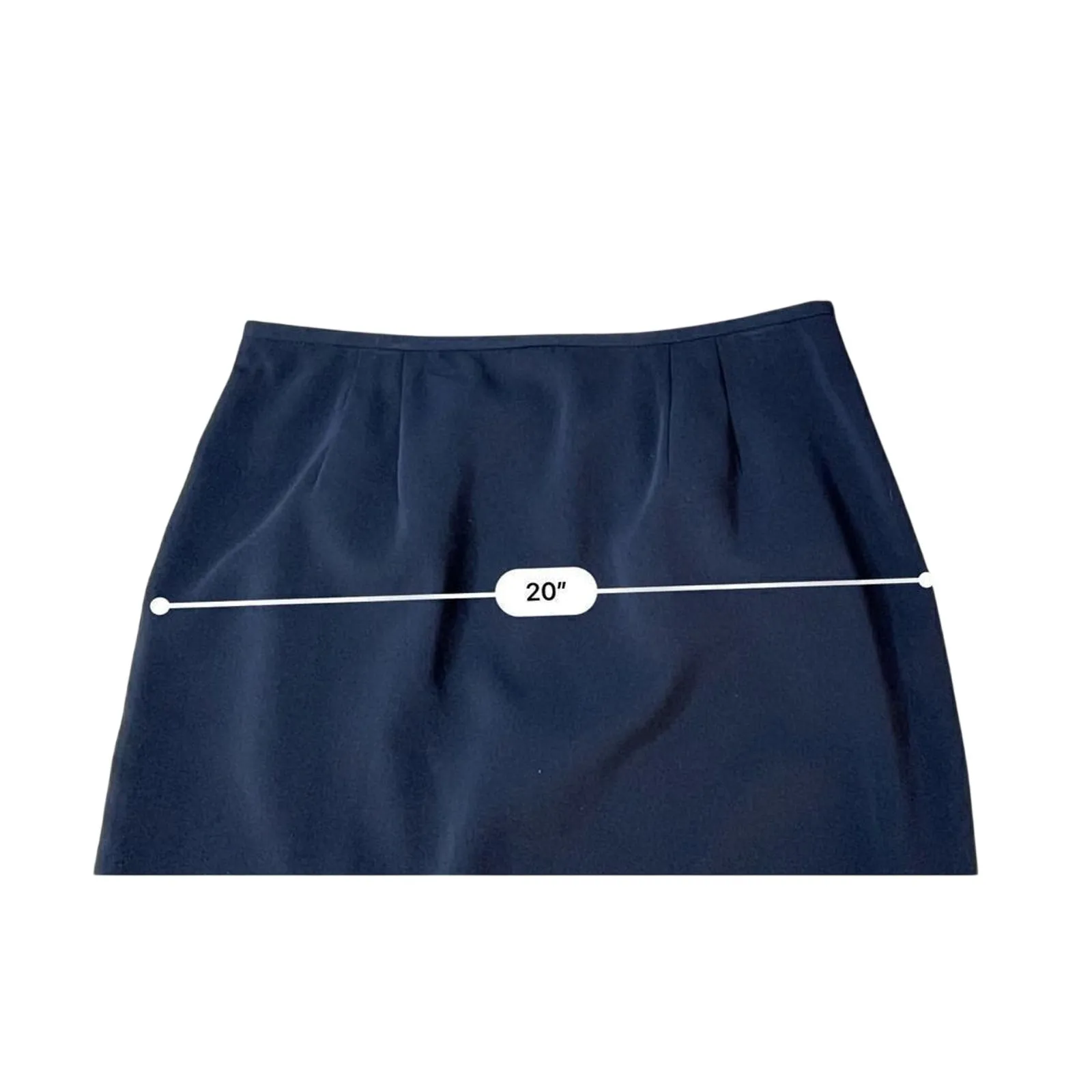 Norton McNaughton Classic Navy Blue Lined Washable Straight Skirt 14 Academia - Image 3