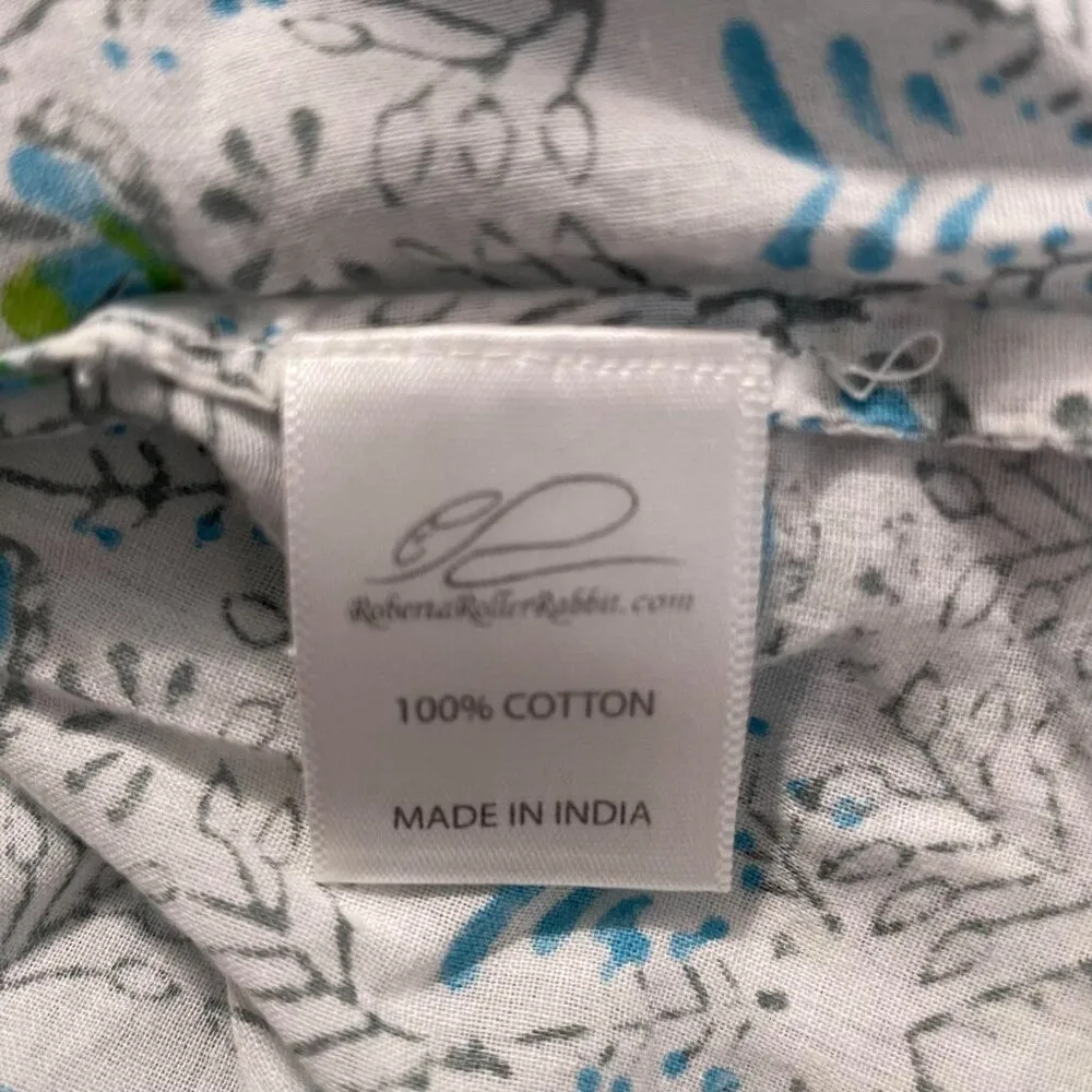 Roberta Roller Rabbit Size Medium  Top Blouse Cotton Long Sleeve - Image 7
