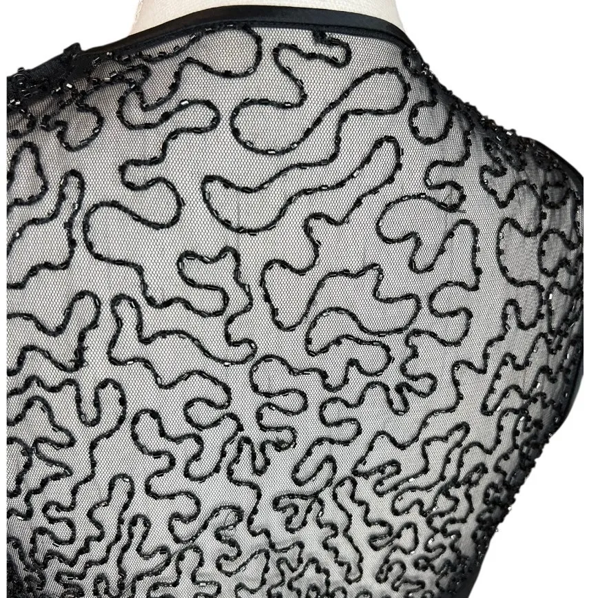 Jones New York Black beaded Sleeveless Sweetheart Sheath Dress NEW cocktail - Image 8