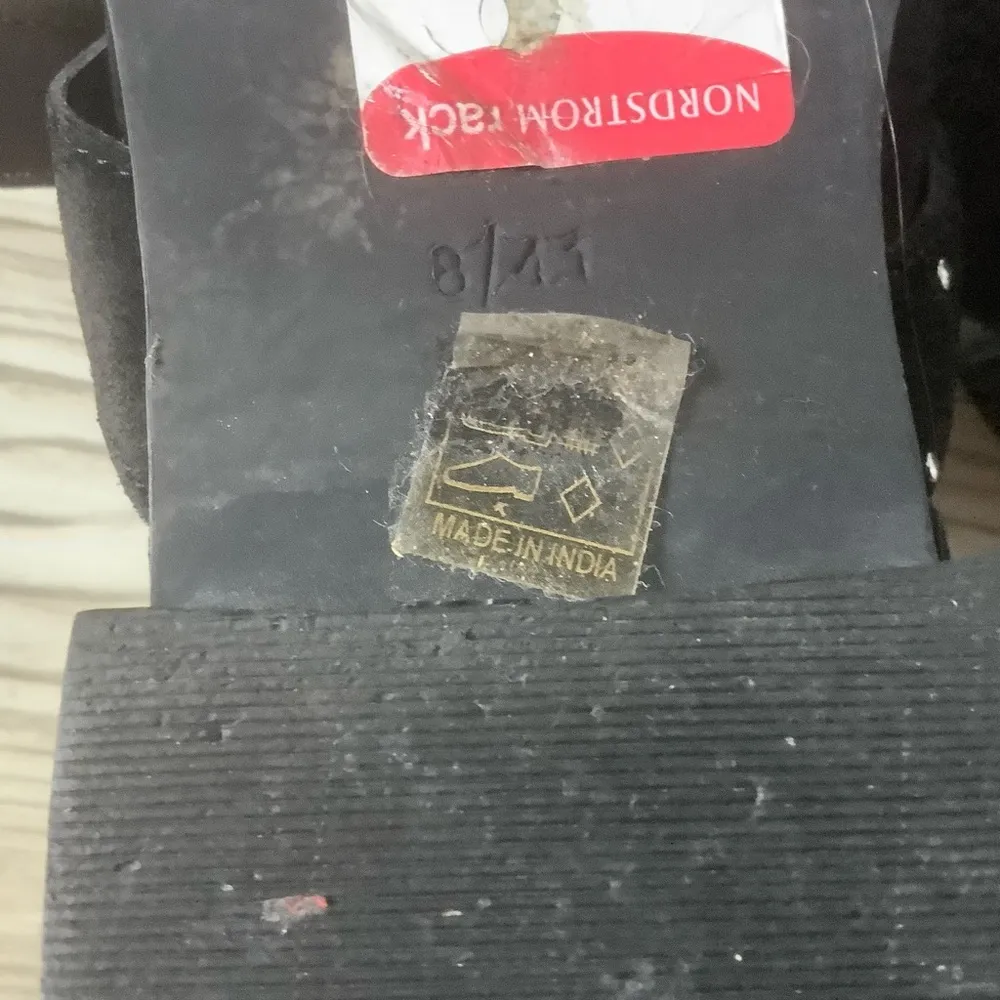 Topshop ankle boots studded metal buckles suede leather black booties size 41 - Image 7