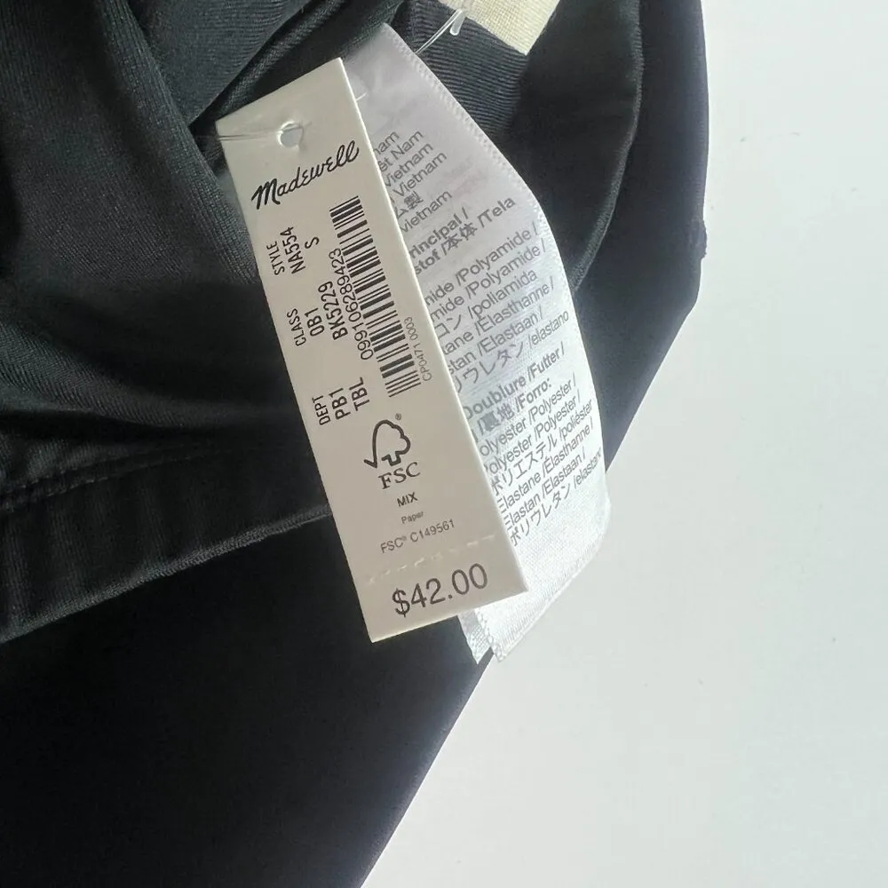 NWT Madewell MWL Sleeveless Crop Top Athletic Tank Black Size Small S NEW - Image 7