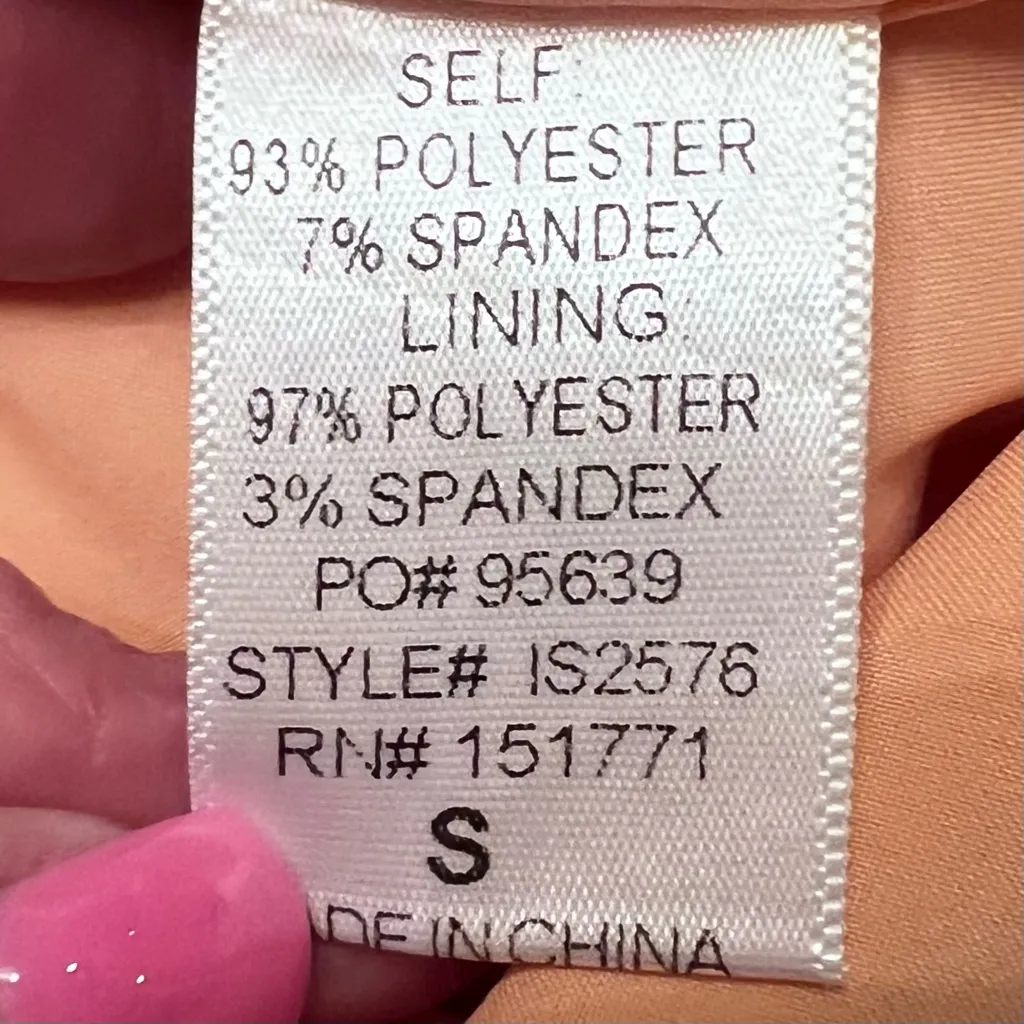 Le Lis Crop Camisole Top & Mini Skirt Set in Nude Peach Rhinestones Size‎ XS/S - Image 13