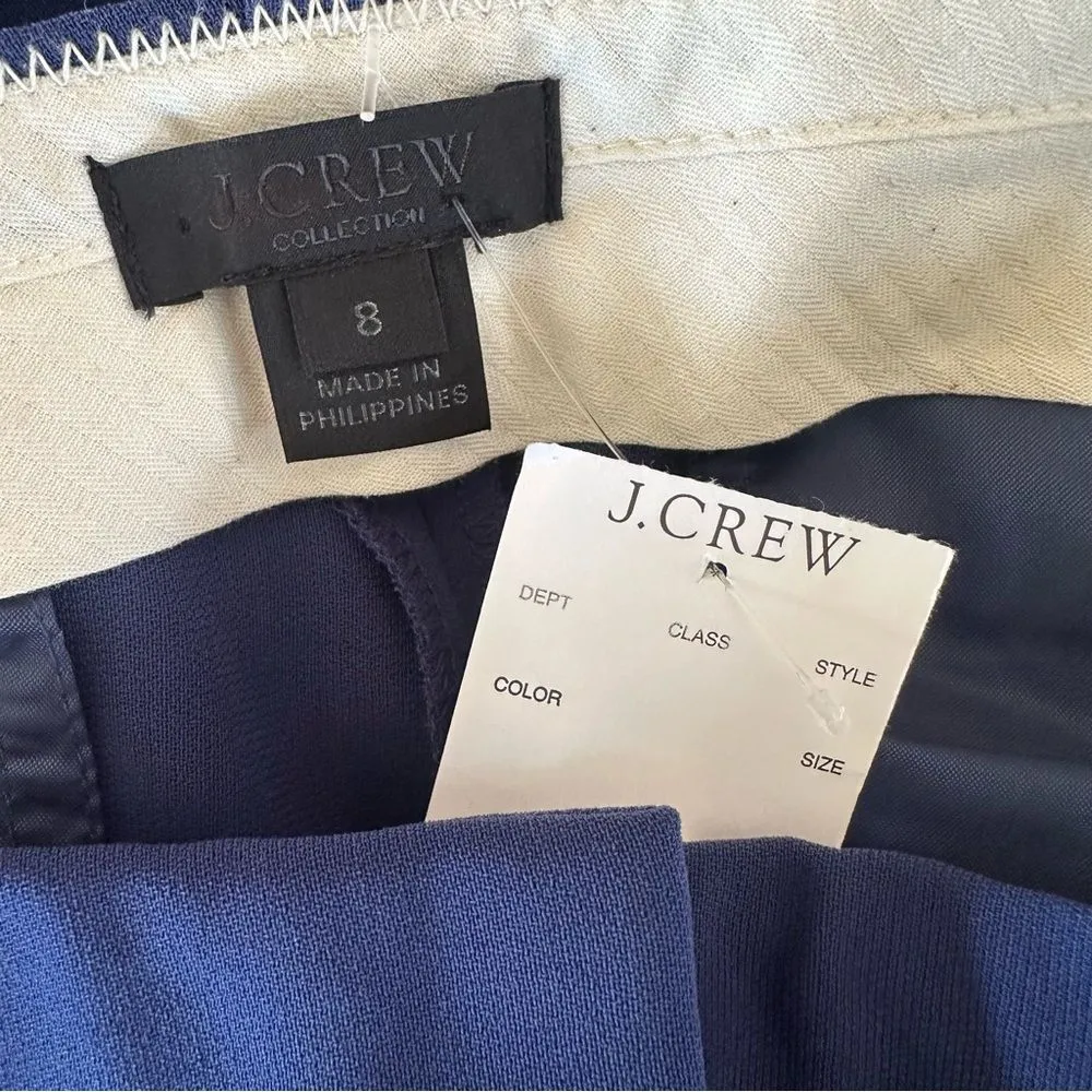J. Crew Trousers Pants Pleated NEW Women’s 8 Blue Professional Dress Pants - Image 7