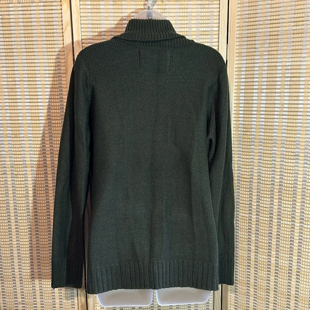 Natural Reflections Vintage 80s or 90s Forest Green Cowl Neck Sweater Large - Image 11
