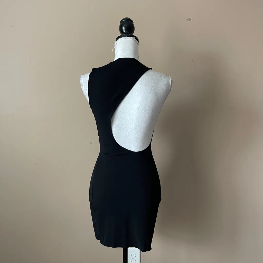 ZARA | Black Sleeveless Cutout Mini Dress Sz XS - Image 2