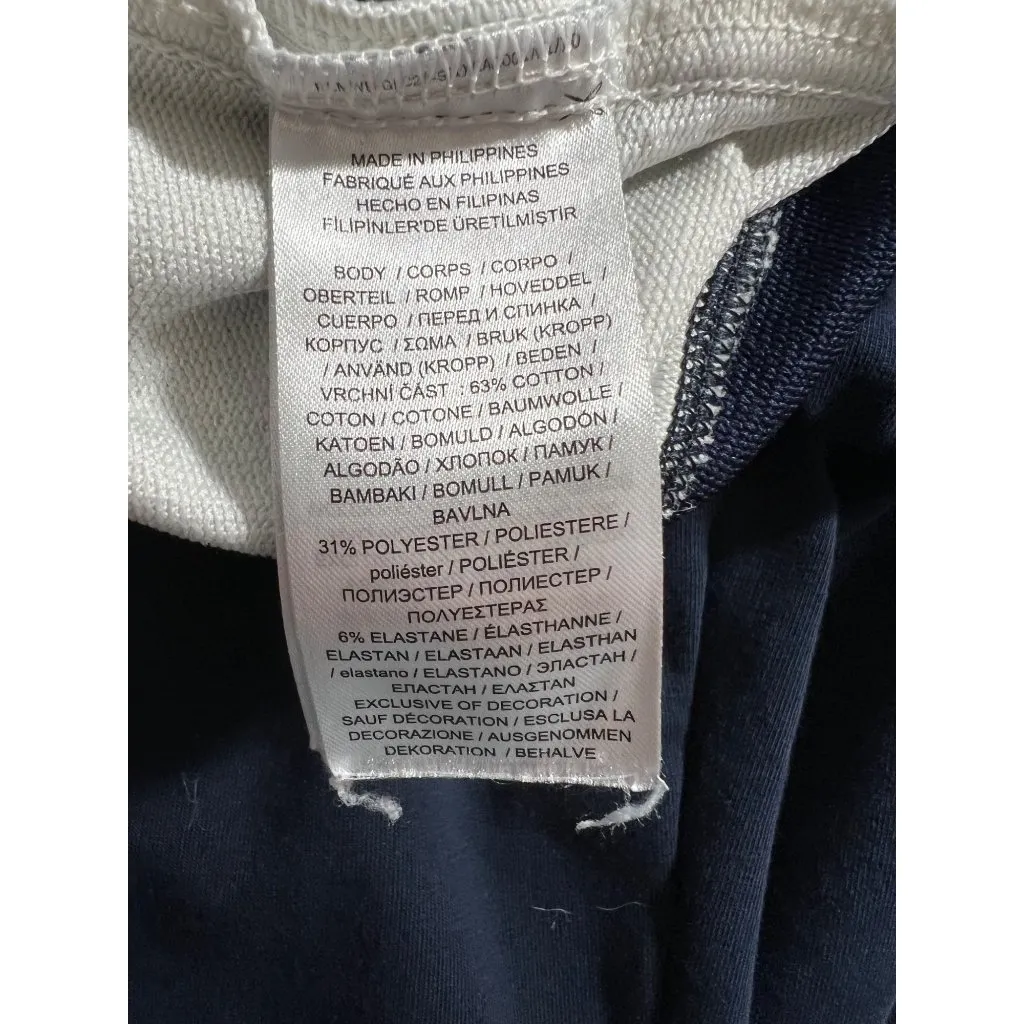 Lauren Ralph Lauren Navy & White Jogger Pants L/XL Drawstring Waist Cotton Blend Size undefined - Image 6