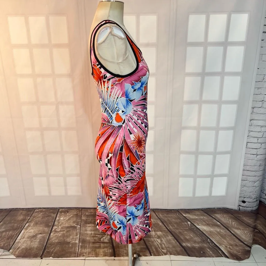 Nike hyper femme tropical print sleeveless bodycon athletic midi dress size smal - Image 8