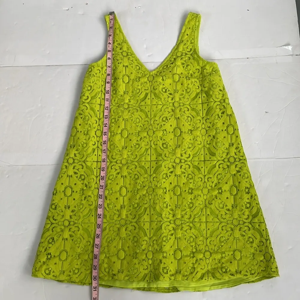 Lilly Pulitzer AnaMaria Lace Lime Ricky Sleeveless Mini Dress A-Line XXS - Image 5