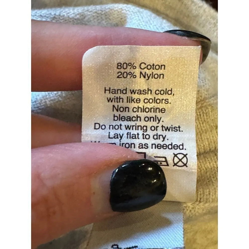 Madewell Gray Scoop Neck Long Sleeve Knit High Low Sweater Top Size XXS - Image 12