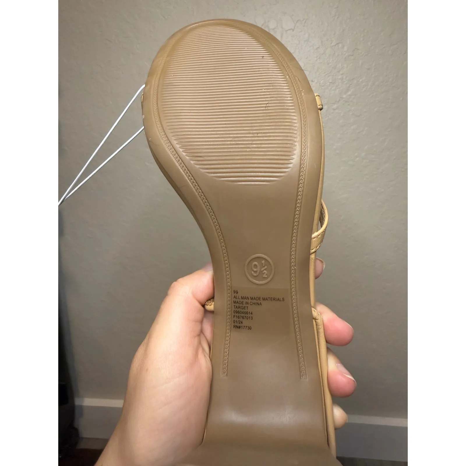 A New Day Nude Tie Up Heels Block Heel Strappy Sandals Women's Shoes - Image 7