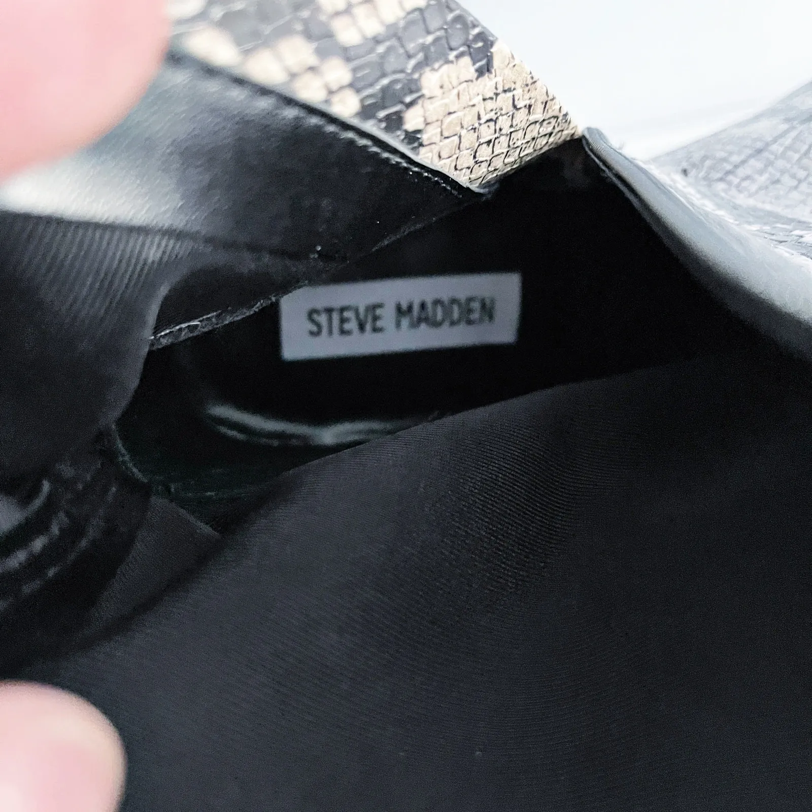 Steve Madden Edith Bootie in Natural Snake Print - Image 7