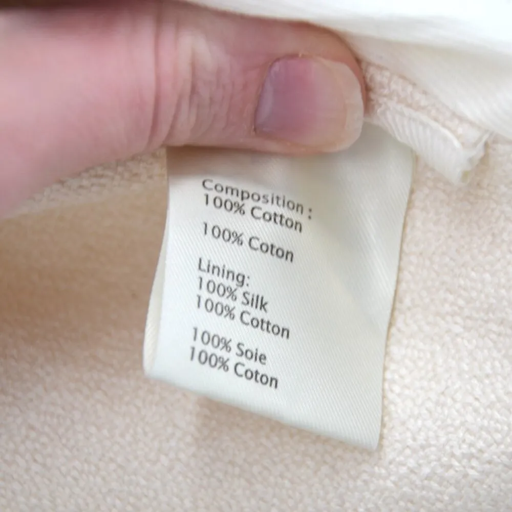 3.1 Phillip Lim Double Breasted Short Coat Cream Cotton 3/4 Sleeve Women's 2 - Image 11