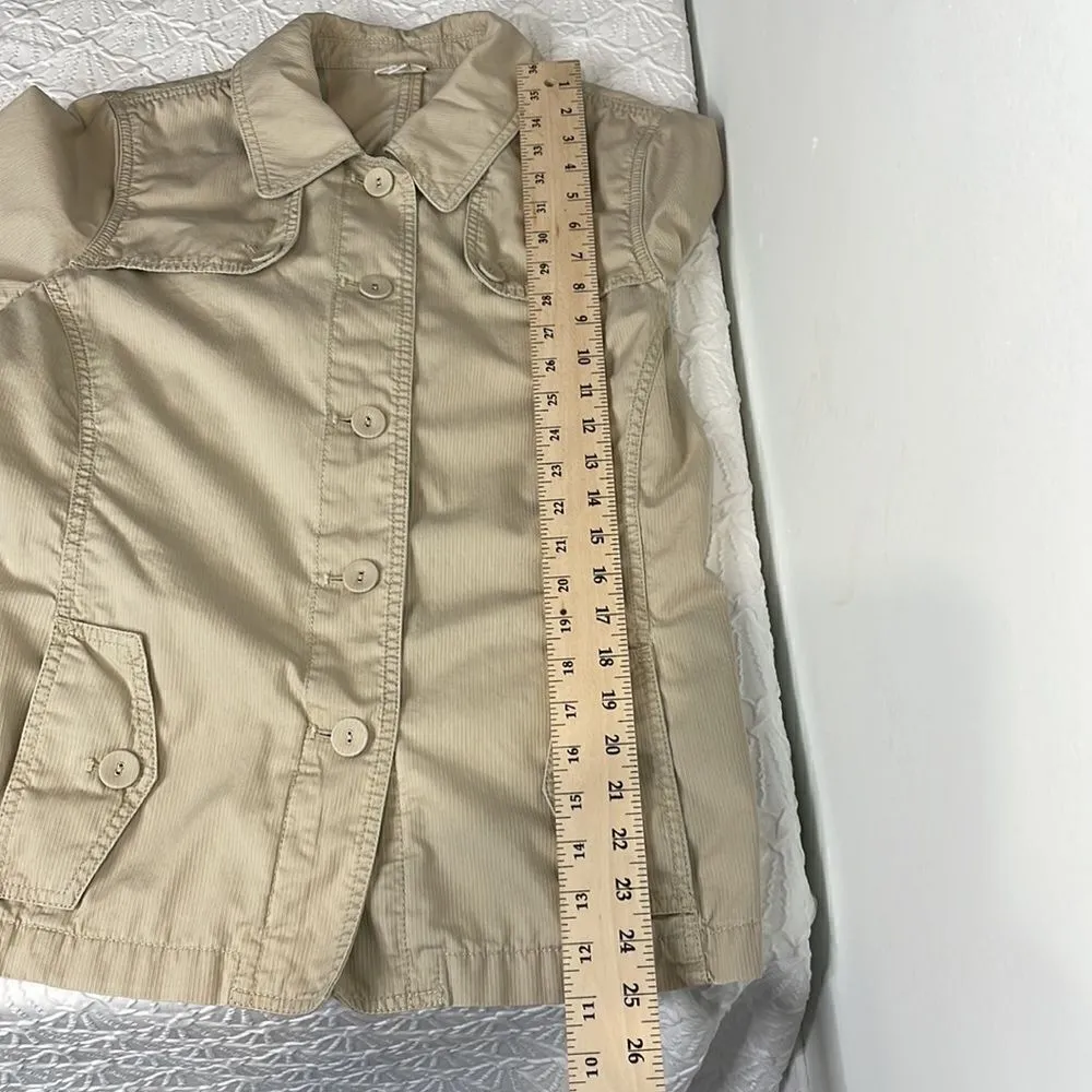 J.JILL Women's Beige Jute Jacket Blazer 100% cotton Medium - Image 12