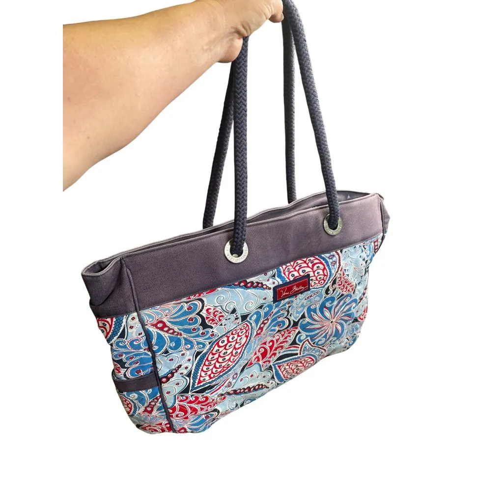 Vera Bradley Womens Blue Paisley Large 17" X 22" Weekend Tote Bag SKU 8675 - Image 15
