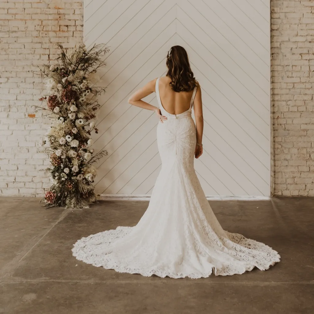 Lis Simon Wedding Dress Style Jordan White Size 12 - Image 2