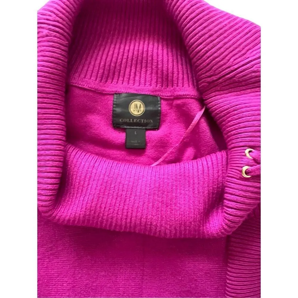 JM Collection Pink open Sweater size  L - Image 2