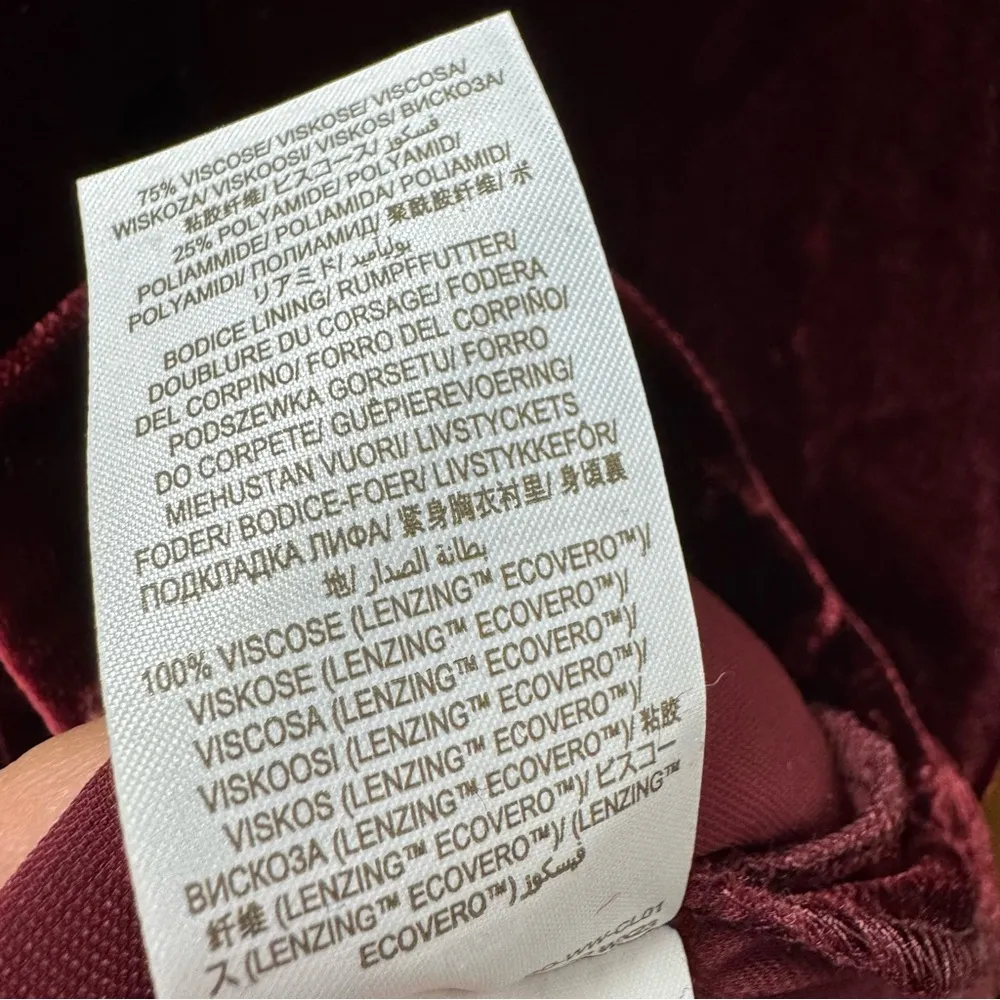 NEW Boden Velvet Slip Midi Party Dress Sleeveless Burgundy Red 6 NWT - Image 12