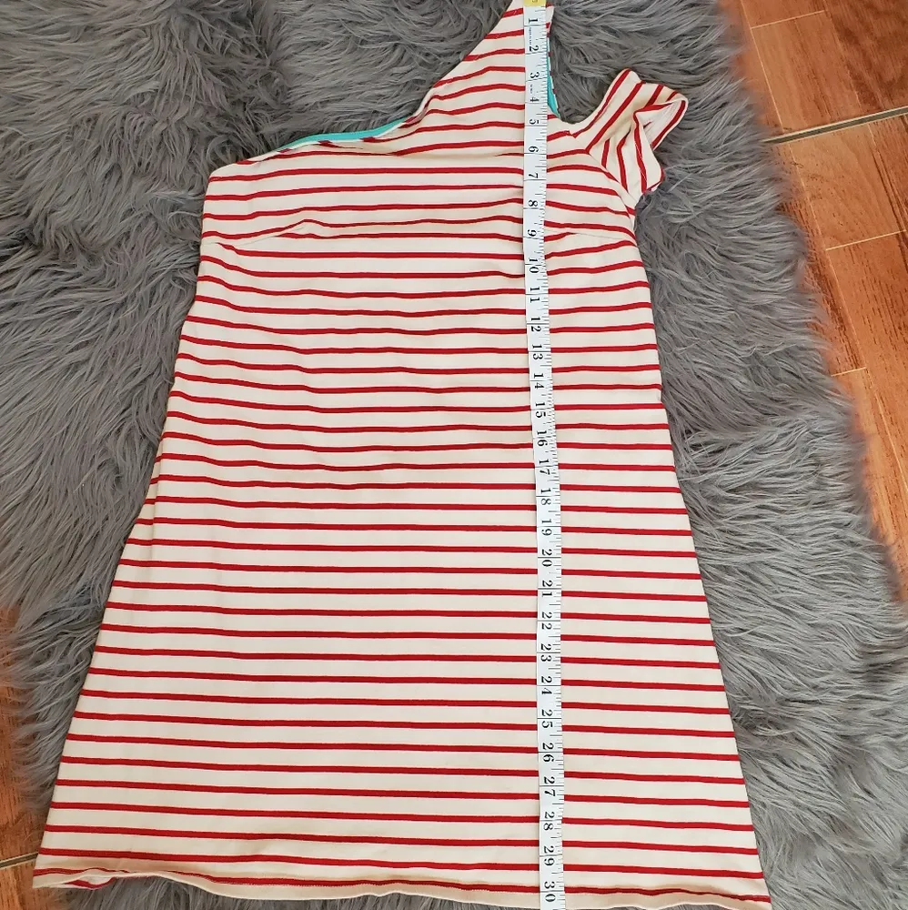 Anthro MAEVE Ivory/Red stripes Xsmall dress - Image 6