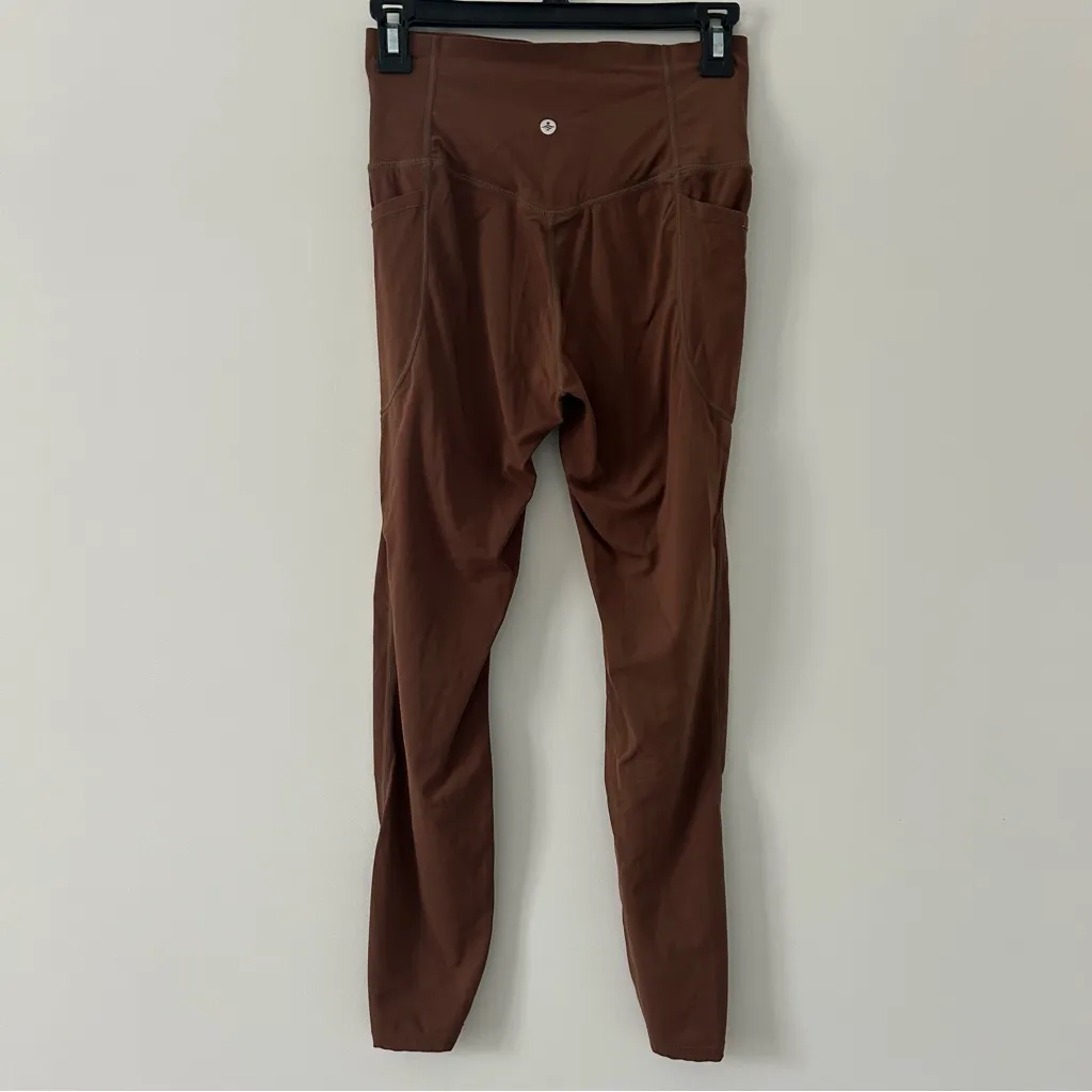 Halara Ultra Sculpt High Waisted Side Pocket Leggings Thick Earthy Brown S - Image 3