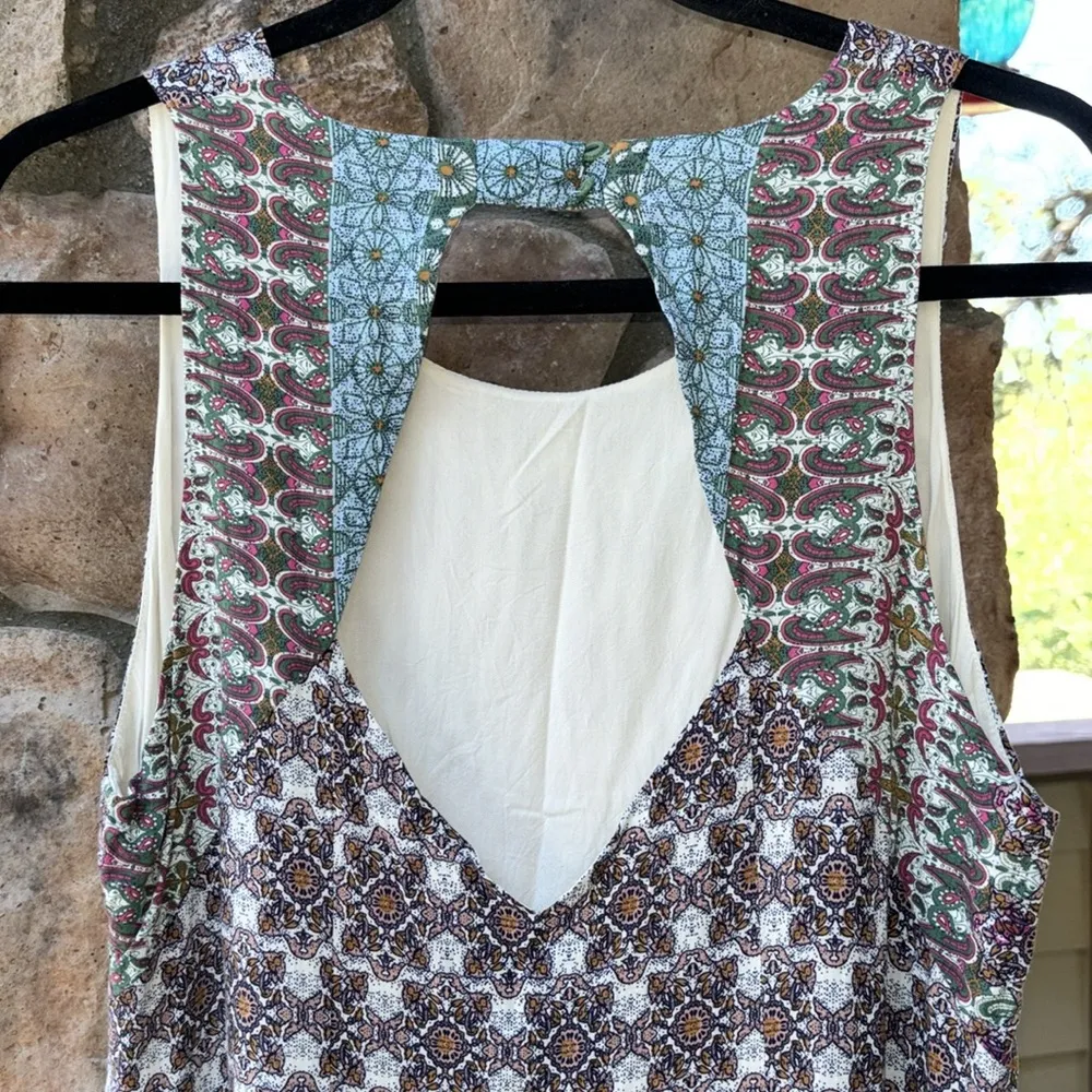 Sleeveless Sundress Shift Dress Mini Size MEDIUM Floral Print - Image 4