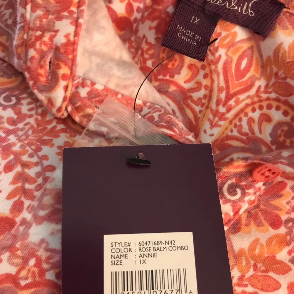 Gloria Vanderbilt  Button Down Short Sleeve Top - Image 3