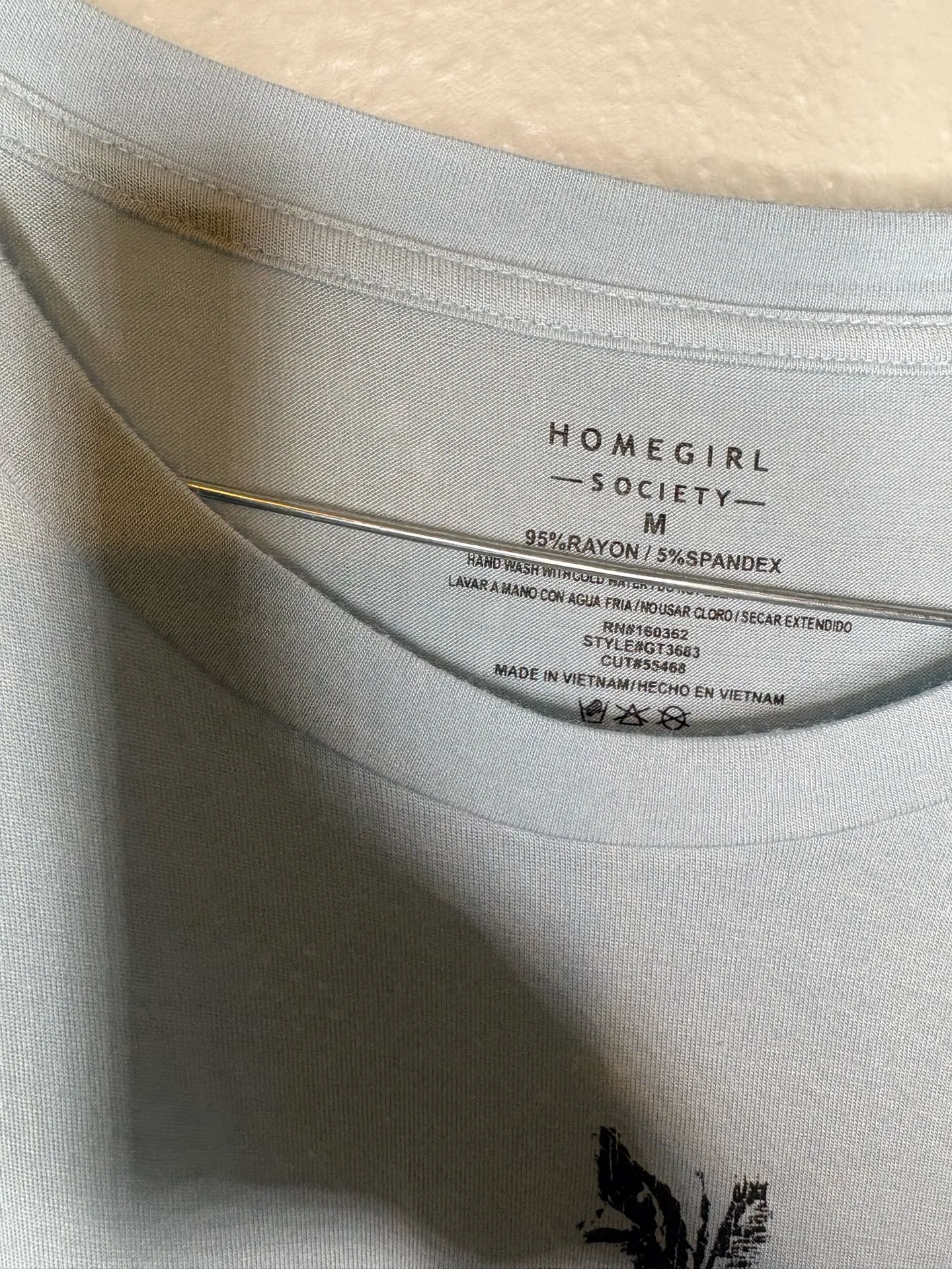 ⸻ Homegirl Society “Paradise” Graphic Muscle Tank Top Gray Size M - Image 3