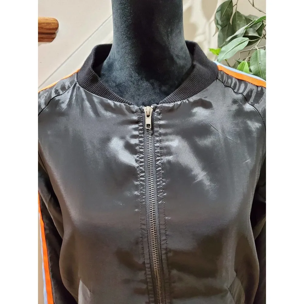 BSBW Women's Black Polyester Long Sleeve Full Zip Front Casual Jacket Size Small - Image 2