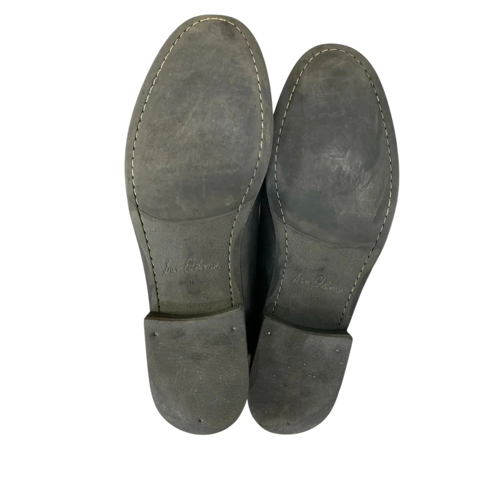 Sam Edelman Mikala Women's Leather Black Strap Zip Up Knee High Boots Size 10 - Image 4