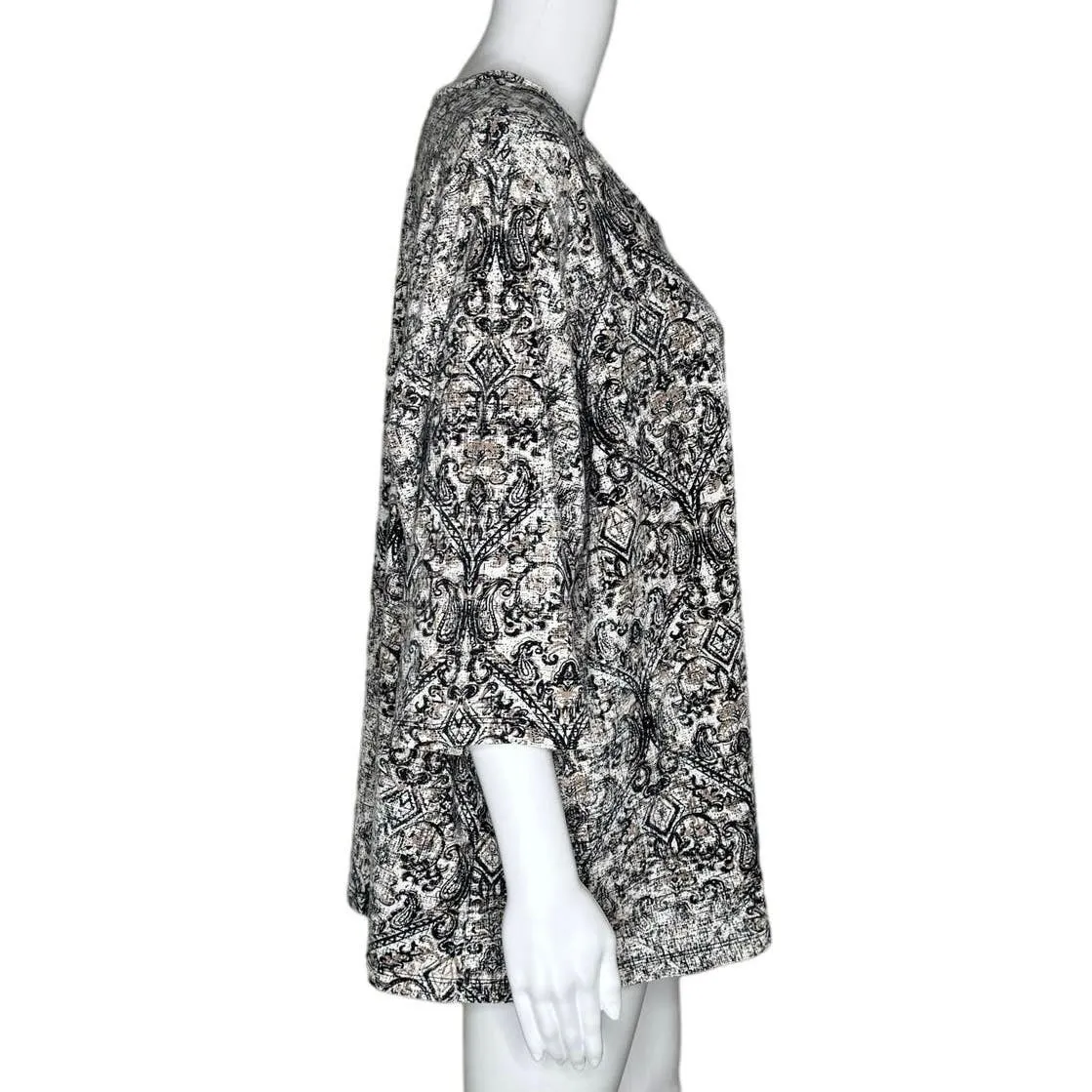 Catherines Shirt Womens 3XW Petite Black White Button Up Everyday Basic Casual‎ Size undefined - Image 2