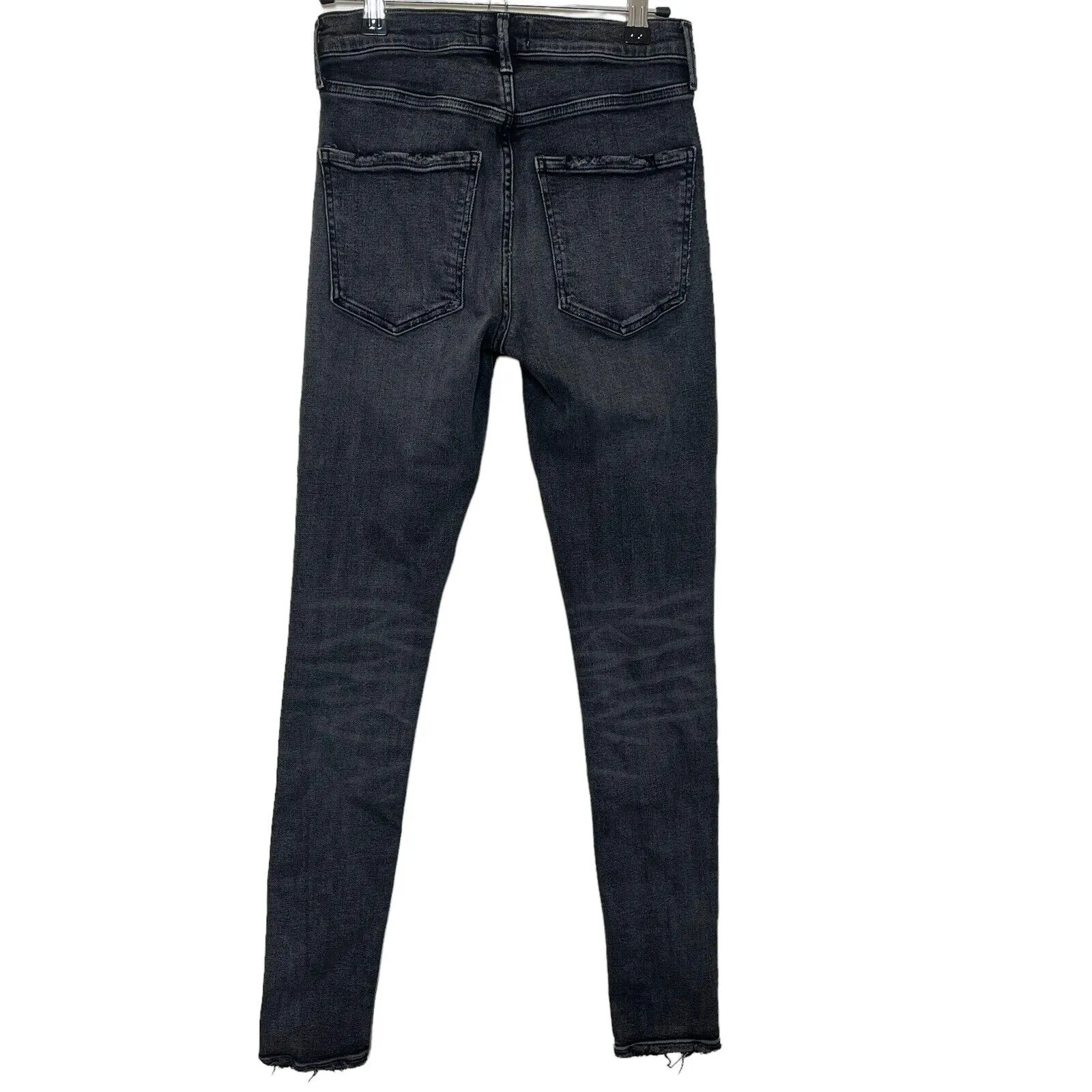 Agolde Sophie High Rise Skinny Distressed Jeans Women’s 25 Dark Grey Silence - Image 5