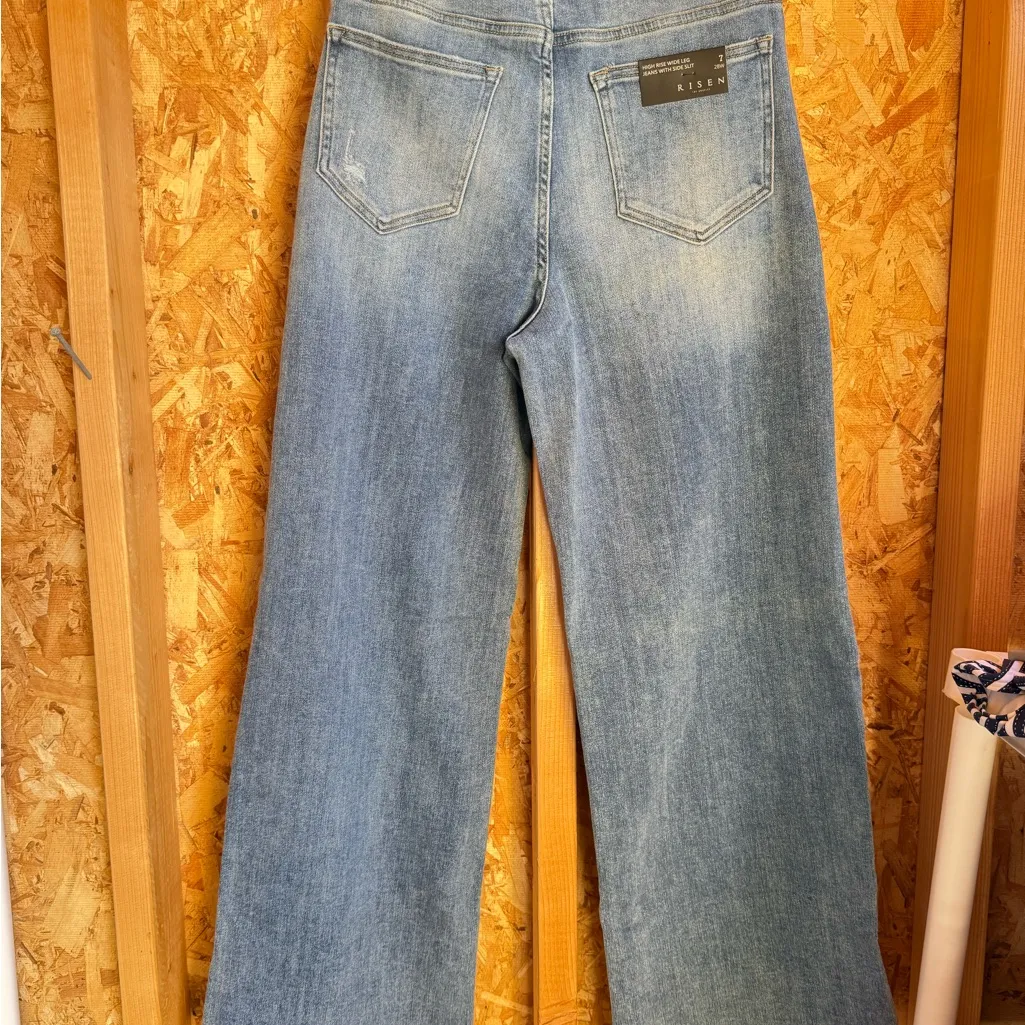 Risen Wide Leg Jeans Blue Size 27 - Image 6